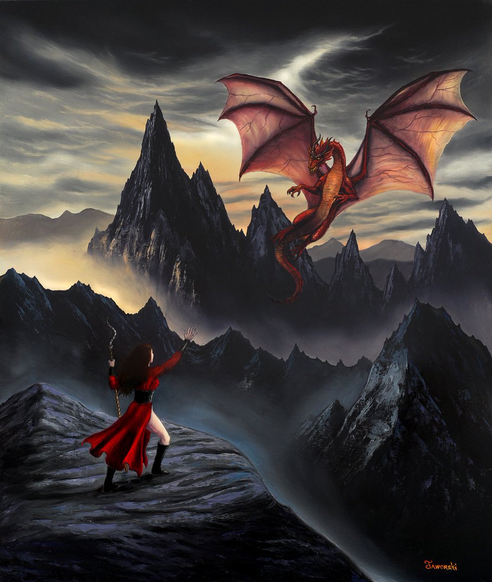 Invoking the Dragon (20” x 24” oil) Print: original 20" x 24" oil redbubble.com/shop/ap/156611…