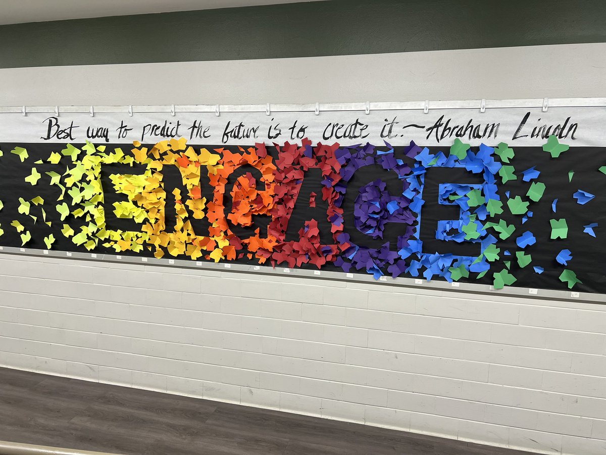 Our incredible art teacher, Mrs. Vokic, is hard at work celebrating our school with art displays!