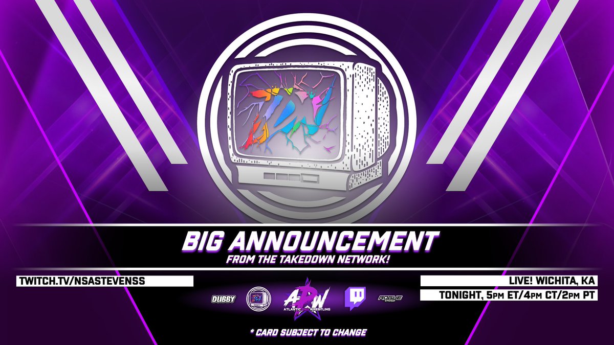 APW_Live's tweet image. 💜APW: Episode 15💜

🏆APW World Championship!
🌈TDN Announcement!
🤼‍♂️Chris Velvet and Ashton Acher Face to Face!
🌟Amber Reed kicks off APW!
+ ALOT MORE!

DONT MISS OUT! APW STREAMS LIVE TONIGHT! 

🗓️TONIGHT🗓️
🕓4pm CST🕓
➡️Twitch.tv/nsastevenss⬅️