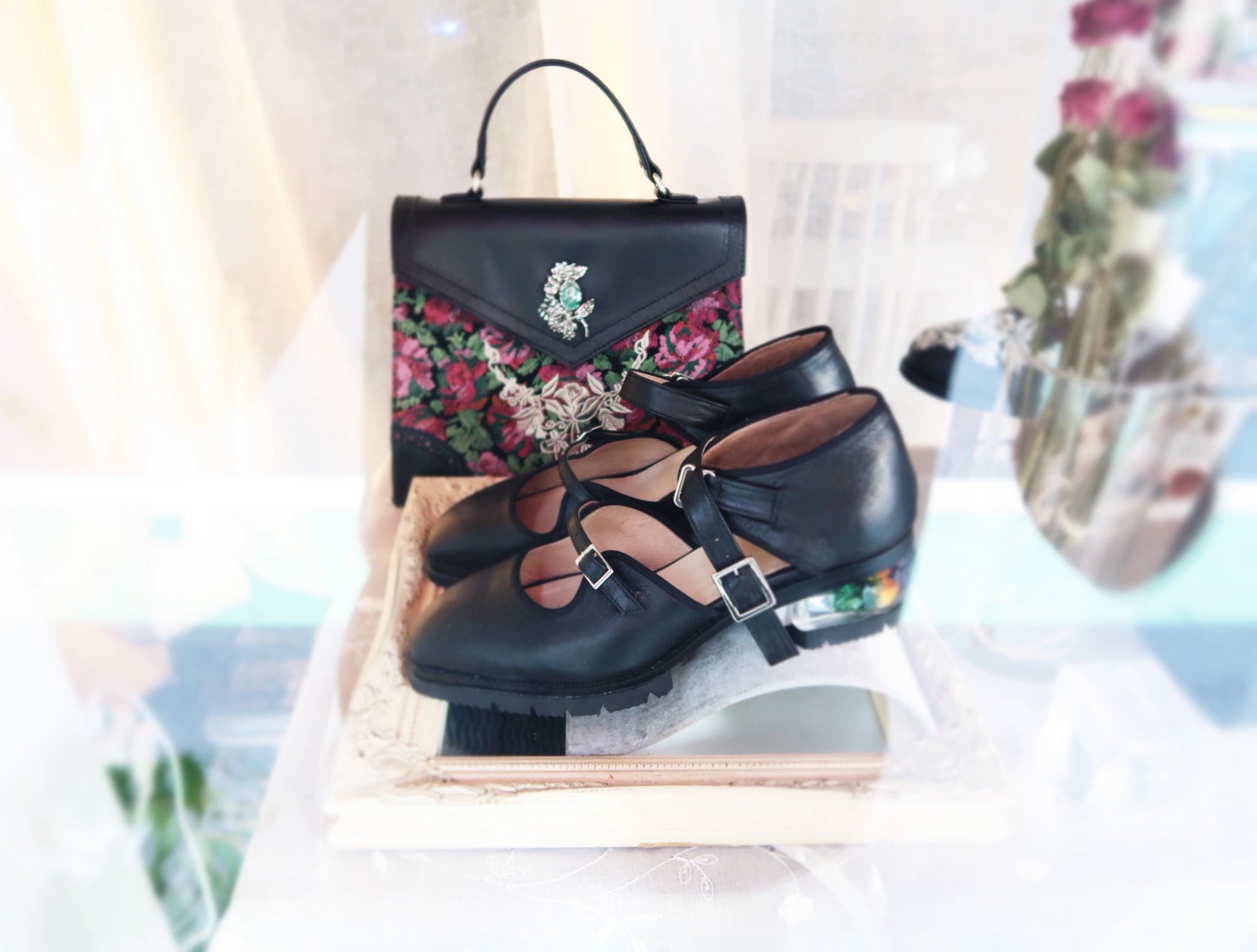 MABATAKI 美雨 ミゼル 桜 BLACK CATEGORY shoes | MABATAKI 美雨(マバタキミウ）