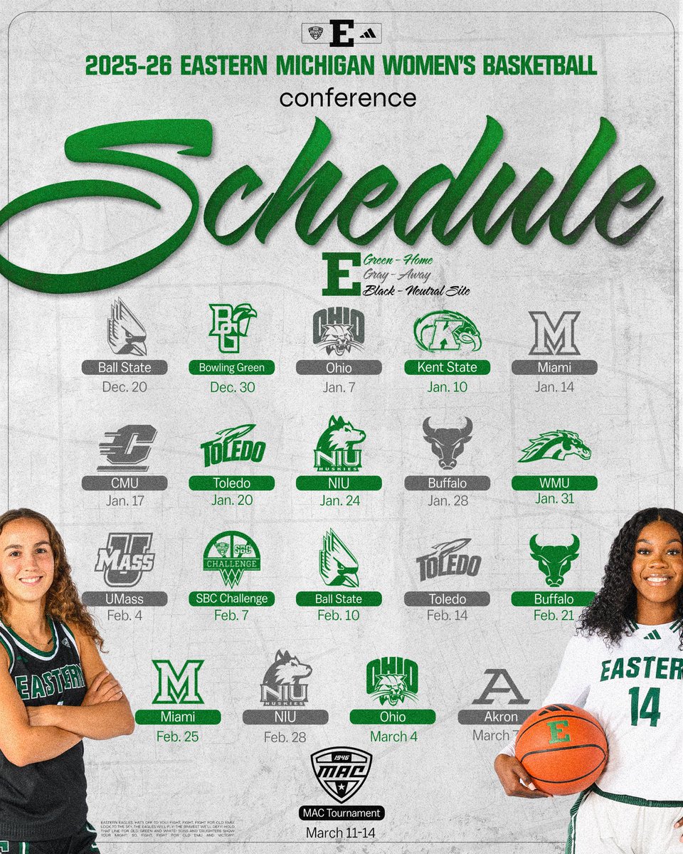 Ready for #MACtion😤

📰 tinyurl.com/422hfshf

#EMUEagles | #GreenLightGO