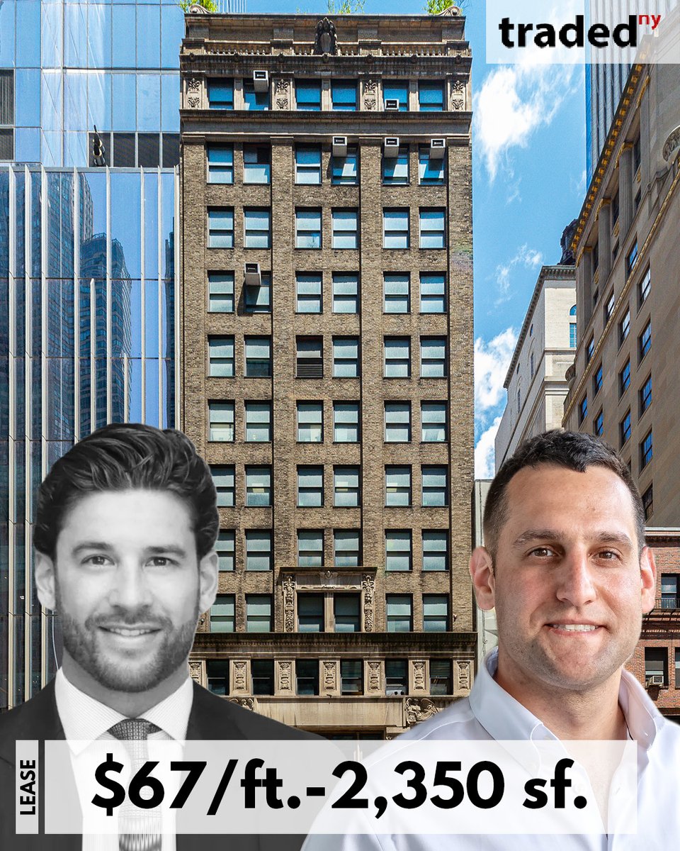 LEASE
IMAGE: Cooper Weisman &amp; Julian Zar
DATE: 8/1/2025
ADDRESS: 119 West 57th Street
MARKET: Midtown Manhattan
ASSET TYPE: Office

LANDLORD: Zar Property NY 
TENANT: IF Management
LANDLORD'S REP: Julian Zar  - Zar Property NY
TENANT'S REP: Cooper Weisman  - Newmark 

ASKING...