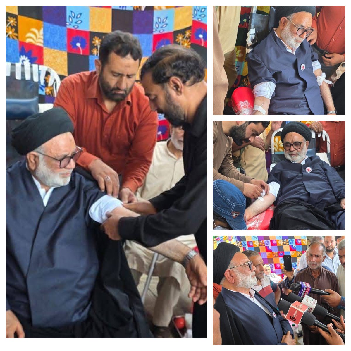 ShianSharie's tweet photo. @ShianSharie President @MosaviAga voluntarily donated blood in camp organised by forum Karbala to humanity in Lalbazar, Srinagar. “This initiative reflects how efforts can drive impactful social change and align with the journey toward humanitarian service”Aga Sahab Said. https://t.co/JACGRlzZNd