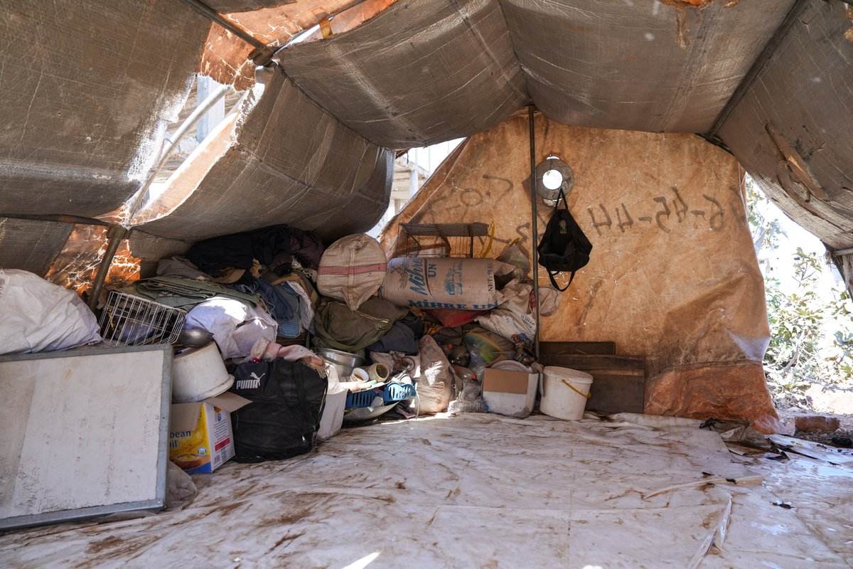 Mahmoud has returned to Kafr Nabdua in Hamah, Syria, after years displaced in Idlib. 

He now lives in the tent he brought from his camp. 
His home was completely destroyed by Russian and Syrian fighter jet missiles. 

Now, he lives next to his old home with the families of his