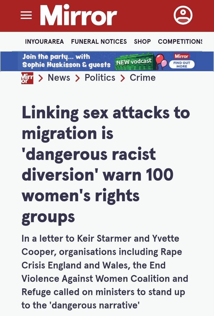 Over 200 rapes every single day, of which over 90% attributed to non-Brits. Somehow, calling a spade a spade is dangerous and racist.