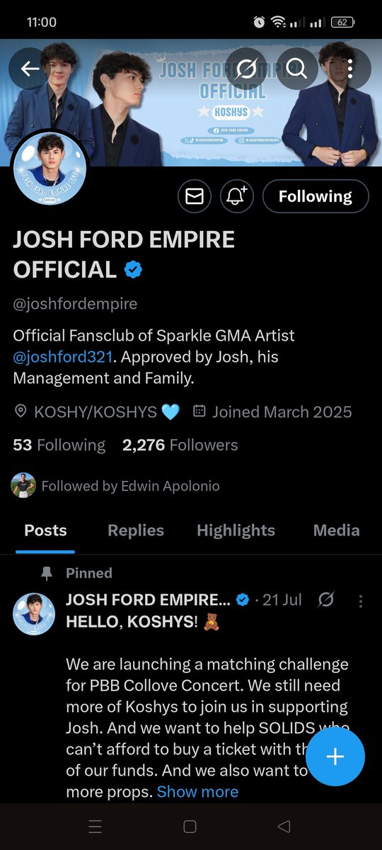 nickssegundo12's tweet photo. @joshfordempire Sobrang love ko si Josh kasi ang humble niyang tao. I saw him first sa AOS and that time taping siya and sobrang caring ni Josh kasi panay thumbs up siya sa amin if okay lang kami and after the take lumapit siya sa amin💙
#JFExtraOrdinary  #JoshFord 
@joshford321 @joshfordempire https://t.co/GAm6dZU31o