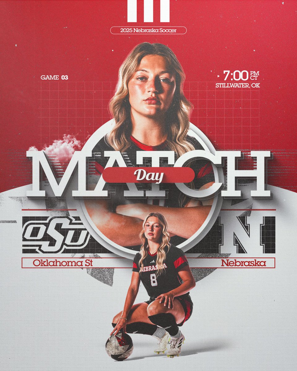 HuskerSoccer's tweet photo. ‘Skers in Stillwater.

🆚 Oklahoma State
⌚️ 7:00pm CT
📺 ESPN+ https://t.co/dNTtxgNgBN