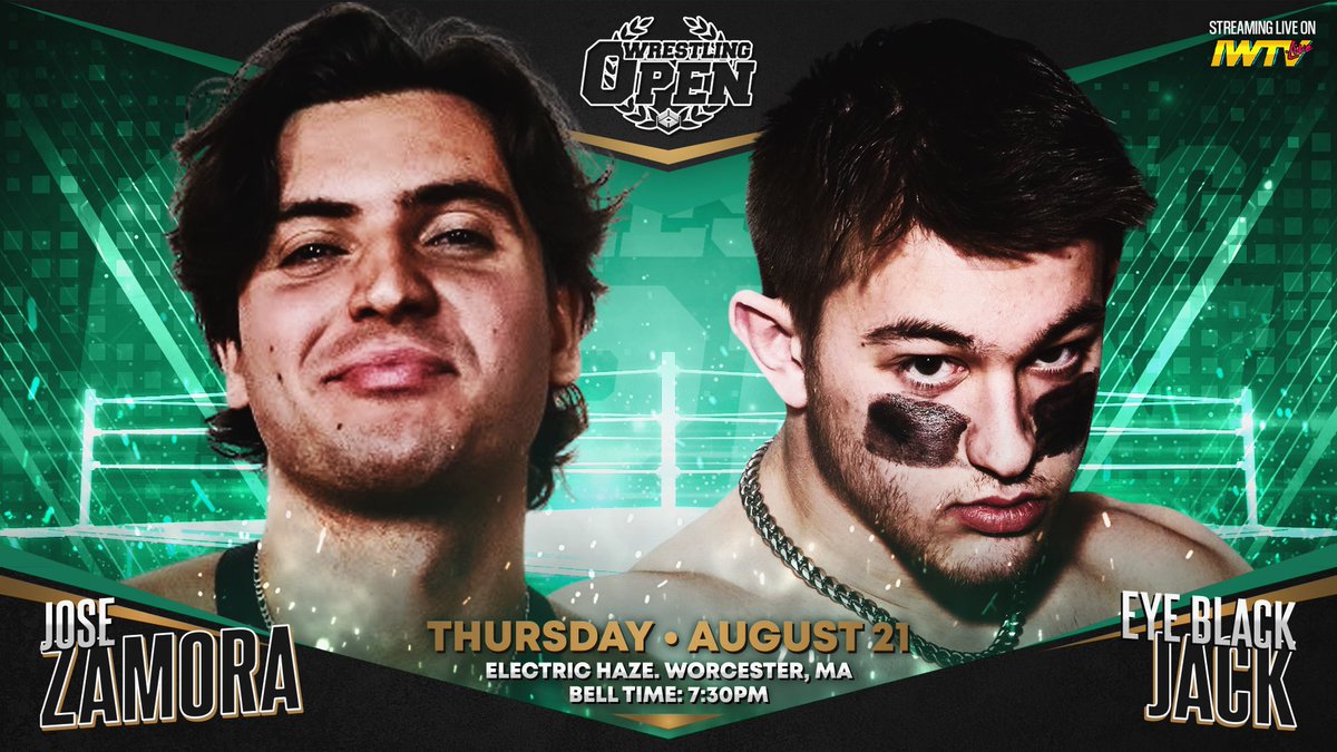 Wrestling Open (@wrestlingopen) on Twitter photo Can the viral sensation <a href="/thespotlightJZ/">Jose Zamora</a> stand toe-to-toe with <a href="/eyeblackjackp/">Jack Pasquale</a>?
Find out TONIGHT in Worcester!
#WrestlingOpen Can the viral sensation <a href="/thespotlightJZ/">Jose Zamora</a> stand toe-to-toe with <a href="/eyeblackjackp/">Jack Pasquale</a>?
Find out TONIGHT in Worcester!
#WrestlingOpen