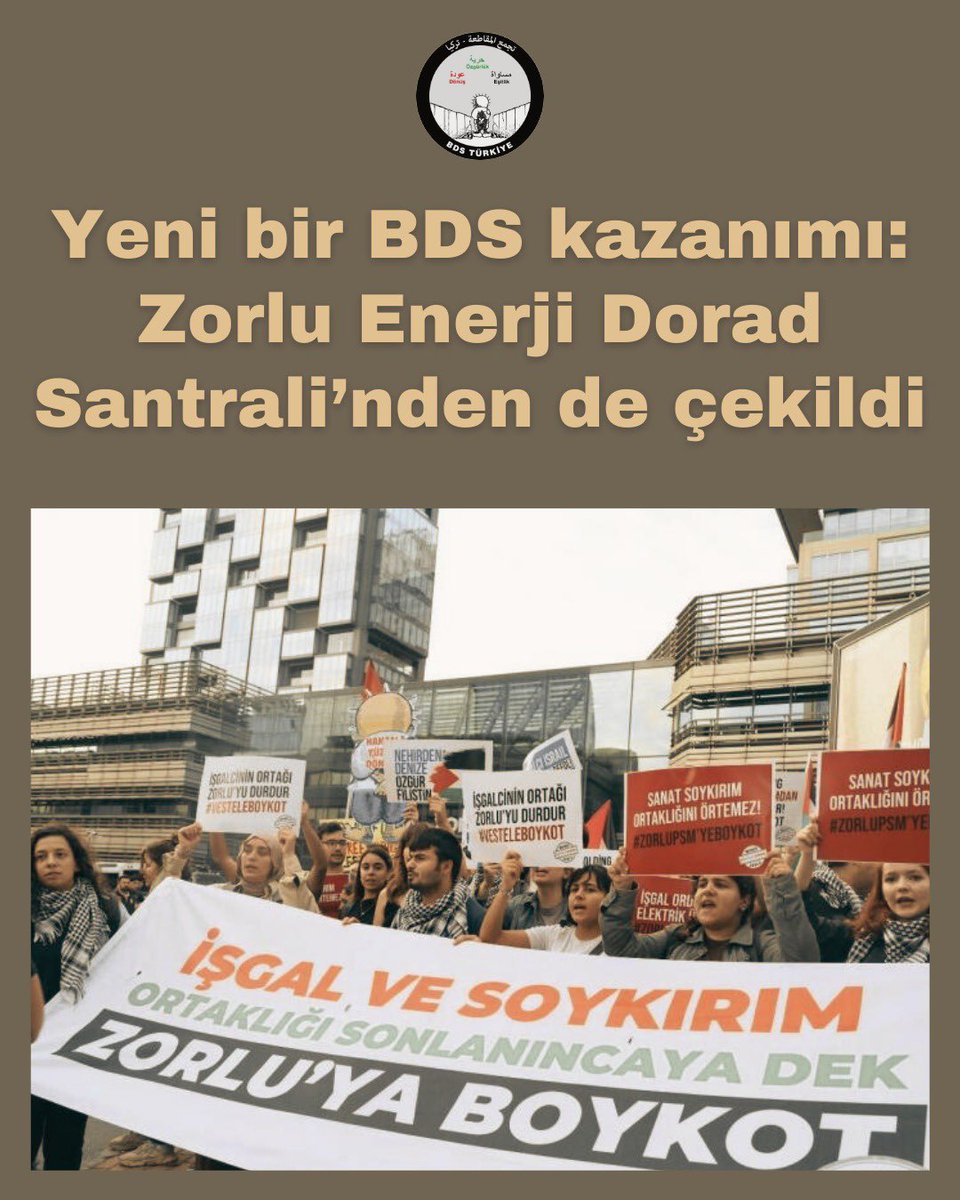 Yeni bir BDS kazanımı: Zorlu Enerji Dorad Santrali’nden de çekildi

İşgal devleti İsrail’de başta enerji santralleri olmak üzere en çok yatırımı olan Türkiyeli şirketler arasında yer alan Zorlu Holding’e bağlı Zorlu Enerji, Dorad Doğal Gaz Çevrim Santrali’ndeki tüm hisselerini