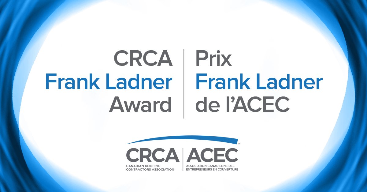 Help us honour technical excellence in #roofing!

Nominations are officially open for the Canadian Roofing Awards, including the distinguished Frank Ladner Award, recognizing remarkable technical leadership in the industry. Learn more: roofingcanada.com/about-crca/awa…