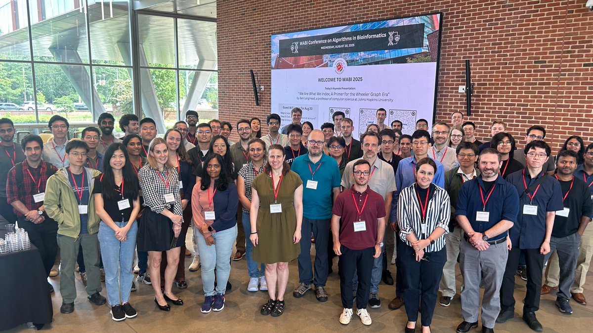 More than 65 researchers are <a href="/UofMaryland/">Univ. of Maryland</a> this week for the international Wonderful Algorithms for Bioinformatics conference (#WABI2025), learning about the latest research in algorithmic work, bioinformatics, computational biology and systems biology. go.umd.edu/217e