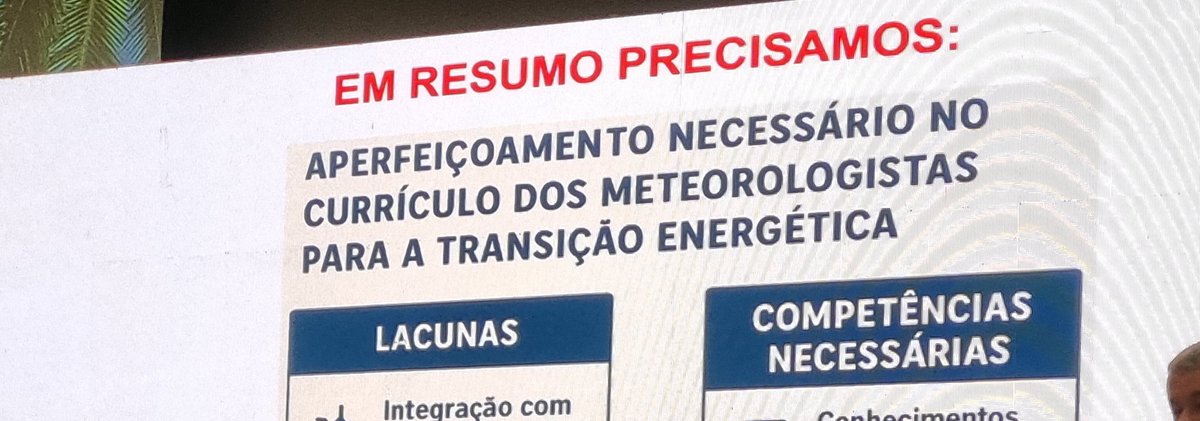 Segundo dia de evento: hora de aprender e discutir para ser um formador cada vez melhor de meteorologistas preparados para uma das áreas mais importantes da atualidade, a transição energética!