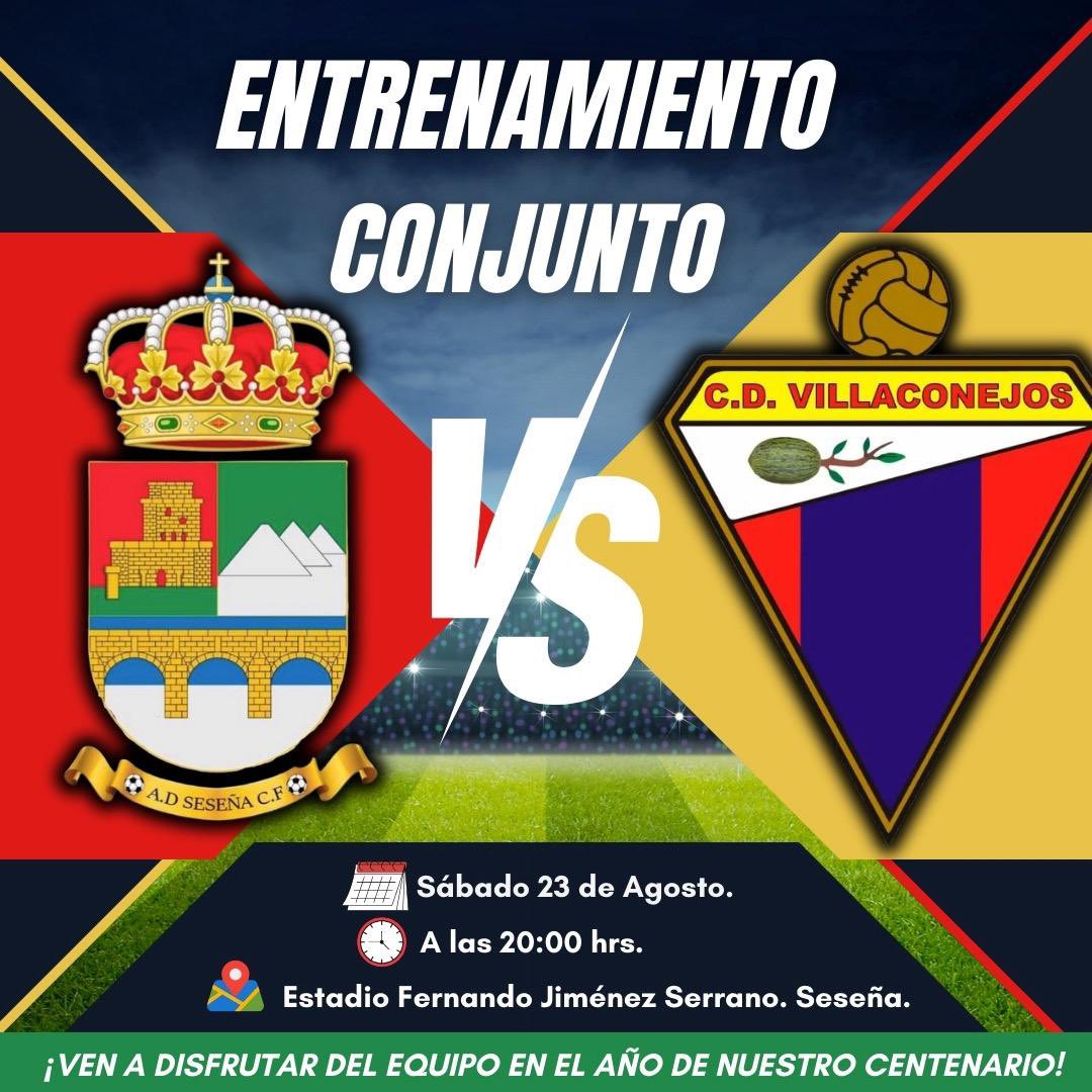 📢 ENTRENAMIENTO CONJUNTO 🔴🟡

El AD Seseña CF continúa su preparación para la temporada del #CienAños 💯 frente al CD Villaconejos.

📍 Estadio Fernando Jiménez Serrano
🗓️ Sábado, 23/08 ⏰ 20:00h

¡Ven a apoyar al equipo! 🙌
#ADSeseñaCF #RojoYAmarillo #EntrenamientoConjunto