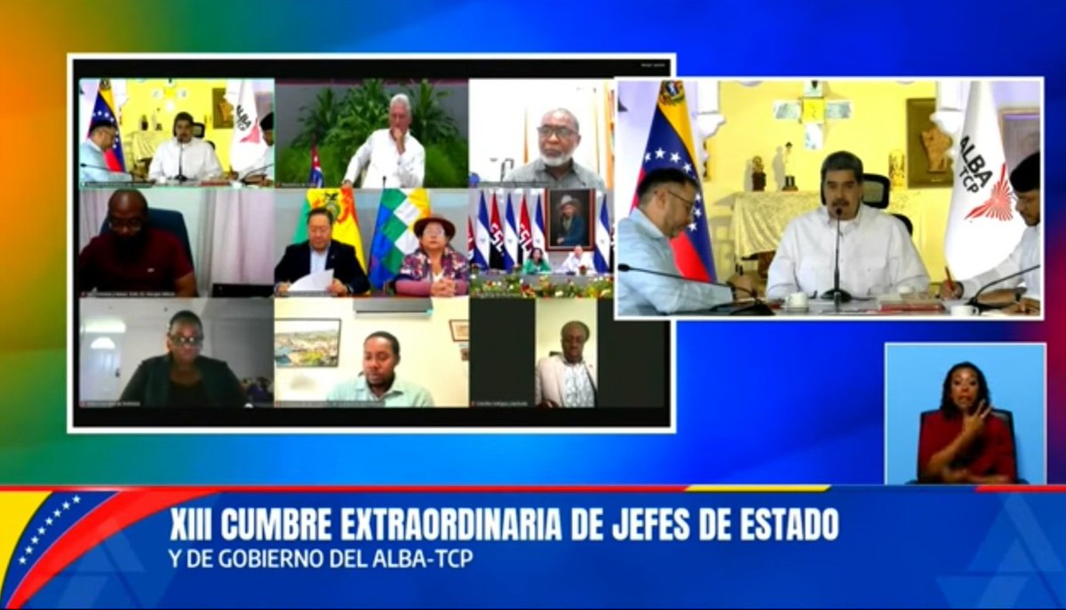 Esteban Lazo: «La Declaración de Cumbre de Jefes de Estado y de Gobierno del <a href="/ALBATCP/">ALBA</a> denunció firmemente el despliegue militar de EE.UU. en aguas del Caribe,ratificó su respaldo al Presidente <a href="/NicolasMaduro/">Nicolás Maduro</a> y la defensa de Proclama de América Latina y el Caribe como Zona de Paz»