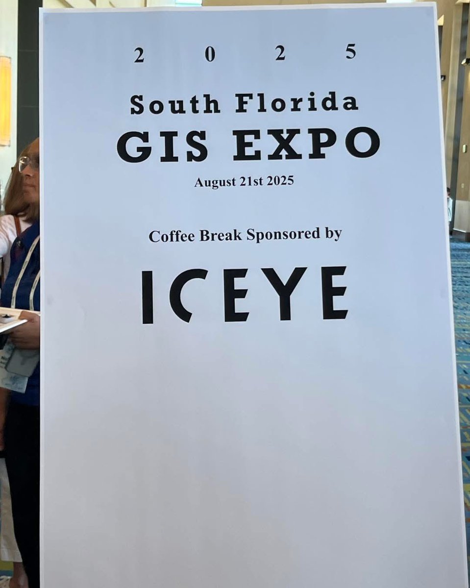 Thank you to ICEYE!
Thursday Coffee Sponsor
.
#GIS #SFGISExpo. #PBCGISFourm <a href="/iceye_global/">ICEYE</a>