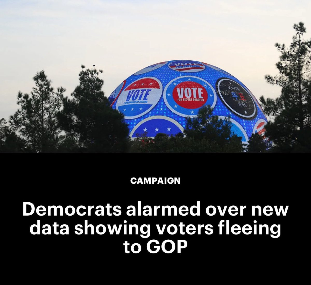 🚨 BREAKING - 4.5 Million Registered Democrats Dump Party in Unprecedented Rejection of Radical Left …

thehill.com/homenews/ca...