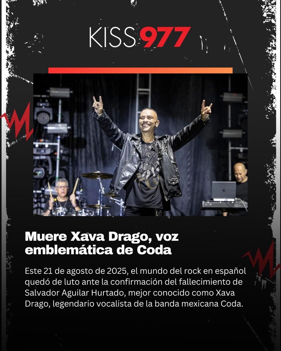 Este 21 de agosto de 2025, el mundo del rock en español quedó de luto ante la confirmación del fallecimiento de Salvador Aguilar Hurtado, mejor conocido como Xava Drago 😢.
goo.su/LFXEH