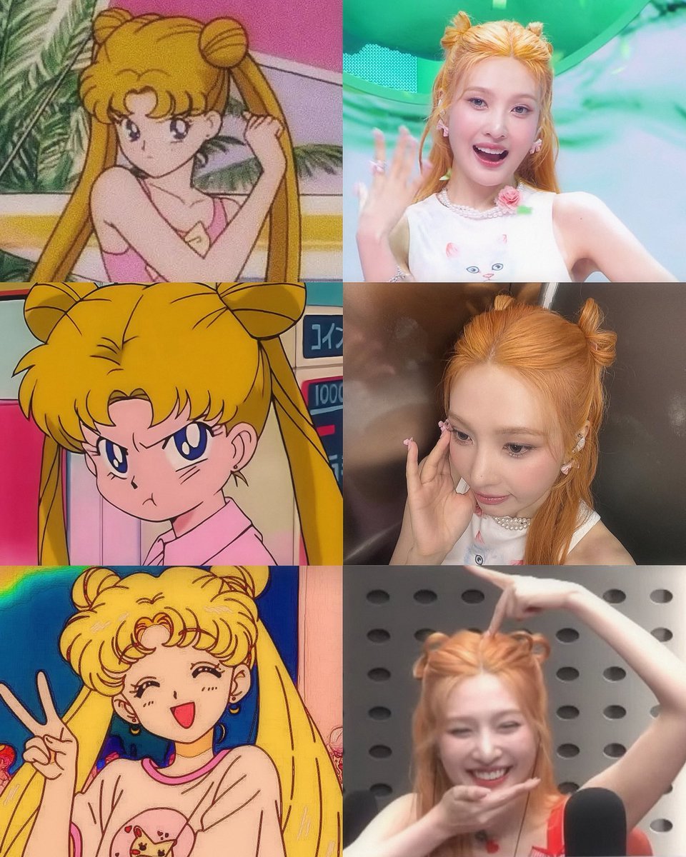 she's so sailor moon coded today 🧡💫✨ #JOY #조이