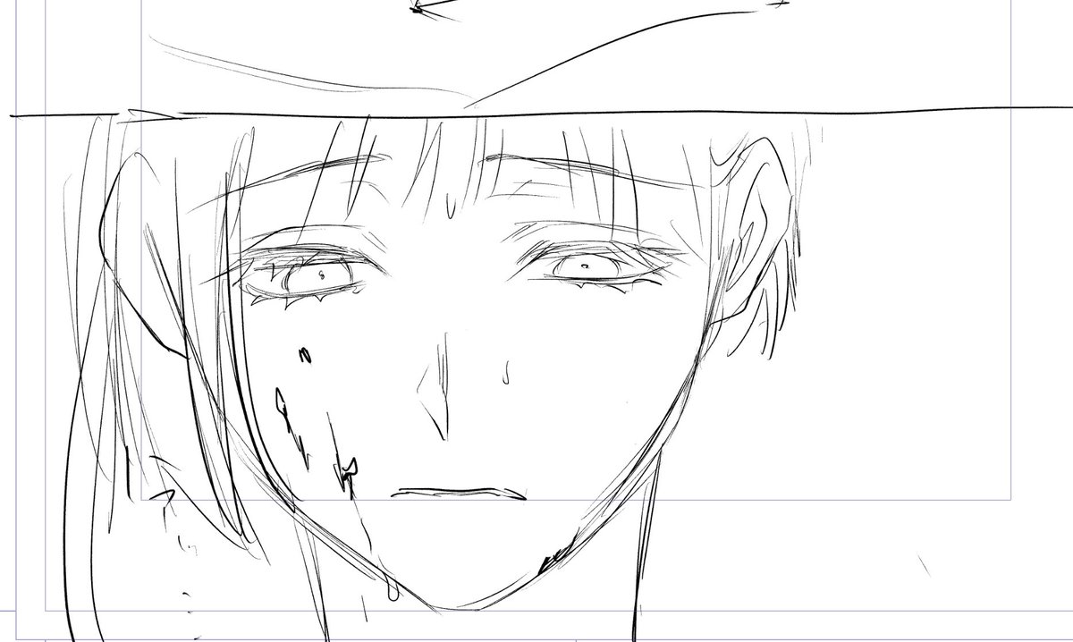 暗い話？描いてる