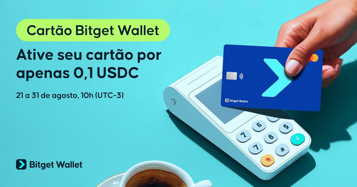 BitgetWalletPT's tweet photo. 🔥 VOLTOU! A PROMOÇÃO VOLTOU! 🔥

⚡️ Ative já seu Cartão Bitget Wallet por apenas 0,1 USDC. (Por tempo limitado)

✅ Tem Cashback? TEM! 20% de Cashback em TODOS pagamentos até 06/09 (Máx. 10 USDC).

🔥 Aproveite também rendimentos de até 10% em USDC!

⬇️ Garanta o seu Cartão Bitget Wallet:
https://t.co/DNM2NqIG52…