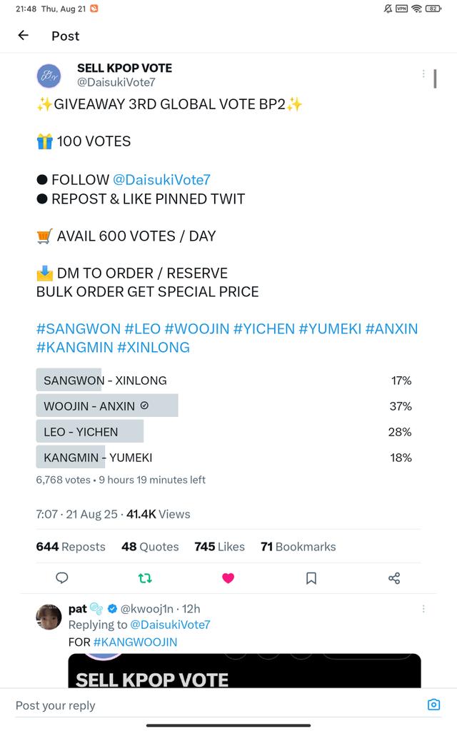 its_cherryuju's tweet photo. @DaisukiVote7 FOR #KANGWOOJIN https://t.co/WfFlwD50p8