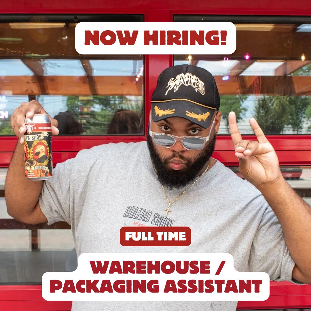 #NowHiring 

Looking for a full time Warehouse / Packaging Assistant to join the growing herd.

To See More Info + Apply: tinyurl.com/nowhiringBS

#breweryjobs #brewery