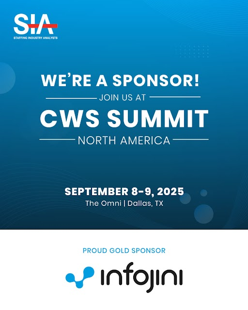 infojini_inc's tweet image. Dallas, TX | Sept 8-9 | Booth 124
Join us for real talks with #procurement & #sourcing leaders, workforce strategists & C-level execs exploring AI, DEI & smarter talent programs.
@SIAnalysts
👉 Visit Booth 124! #CWS2025 #ContingentWorkforce #StaffingExcellence #TeamInfojini