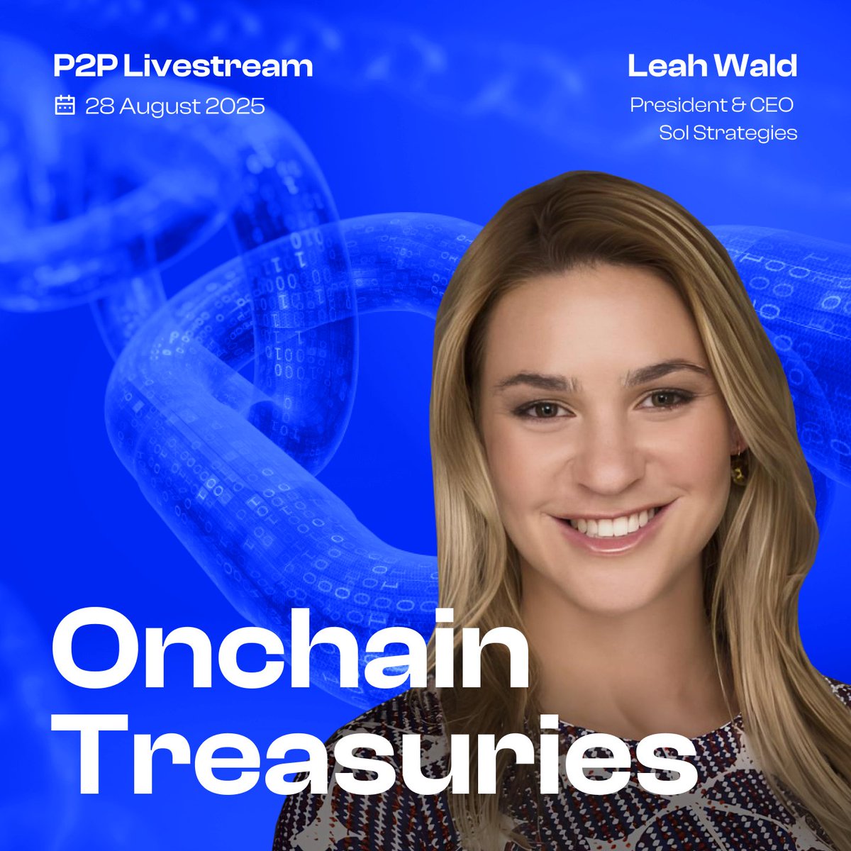 Leah Wald의 Onchain Treasuries P2P 라이브스트림 포스터