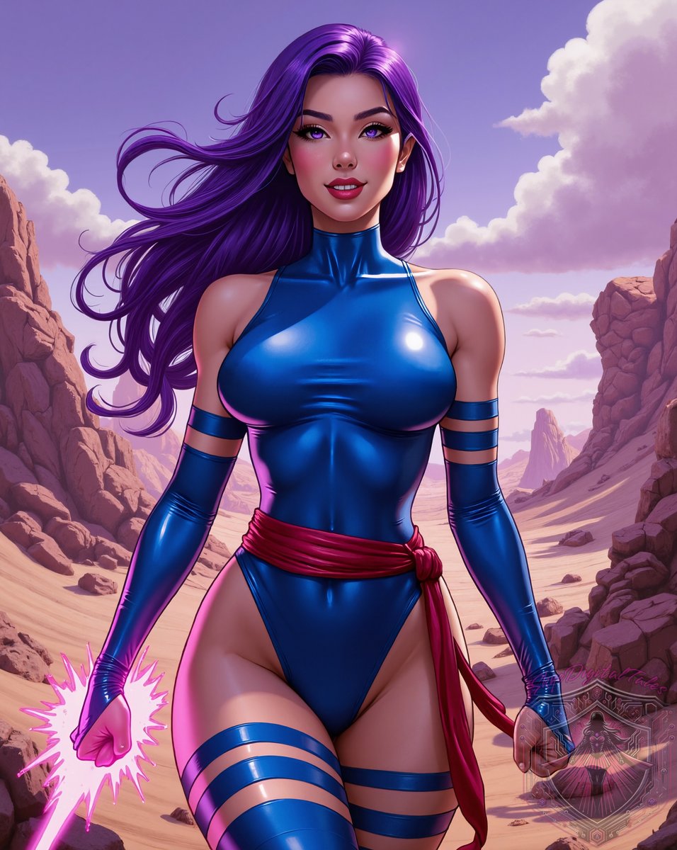 Psylocke
-----
Follow me for more content, and if you are interested in spicy pieces, checkout my other pages 😉🩷
patreon.com/SkyeDigitalTal…
deviantart.com/skyedigitaltal…
#aiart #aigirl #digitalart #digitalillustration #Psylocke #Marvel #XMen #FanArt #SuperHeroine