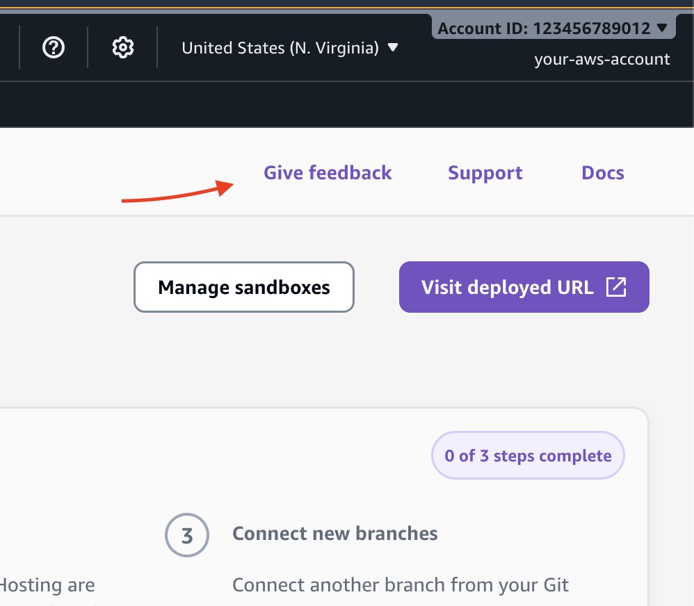 mauerbac's tweet image. We added a Feedback button in the @AWSAmplify Hosting console and have been receiving soooo much feedback.
Appreciate everyone taking time to let us know how you feel!
