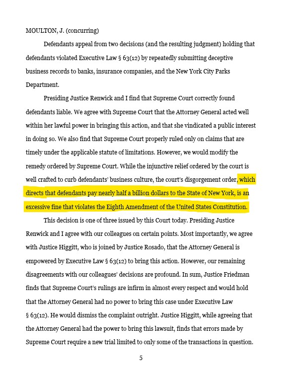 BREAKING: A New York appeals court has STRUCK DOWN the $464 MILLION penalty against President Trump connected to his civil fraud case.