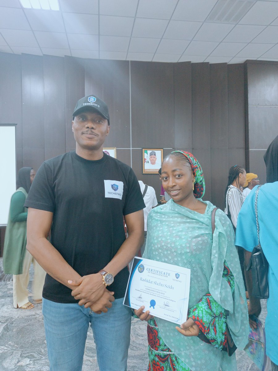 webqueen27's tweet photo. Wrapped up Confluence Tech 2025 with TECHEFIKO!
Learned so much about AI, Web3, Cybersecurity & Blockchain.
Check out the photo with the *co-founder of TECHEFIKO & my certificate 👇🏽
Grateful for the experience 🙌🏽
#TECHEFIKO #AI #Web3 #Growth #ConfluenceTech2025 https://t.co/I2vTKDwJYm