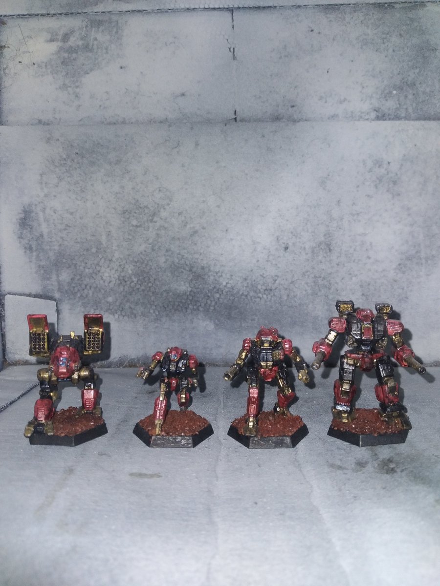 almechix's tweet photo. Whatcha think of this lovely lance of battlemechs? https://t.co/sDeIPczjXm