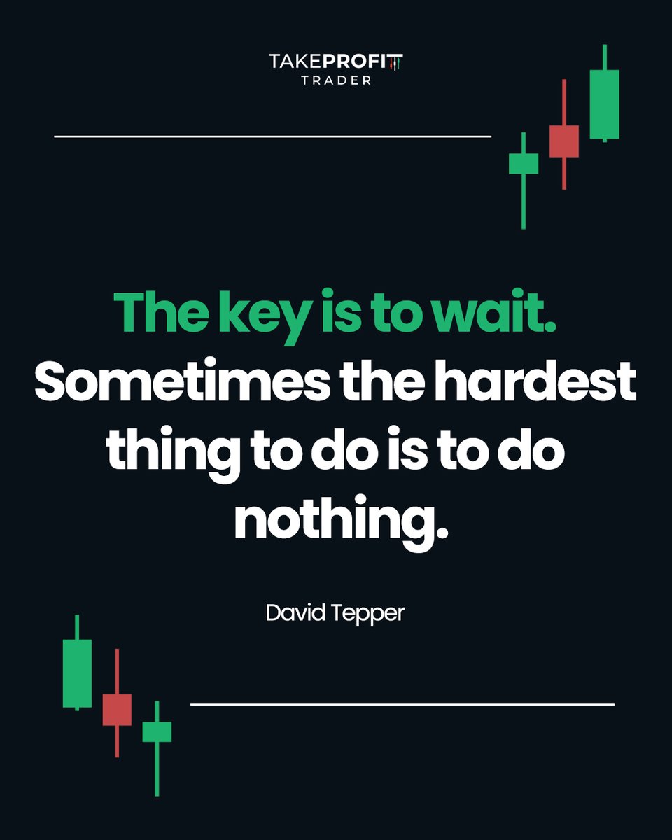 Sometimes discipline means doing less, not more.

🔥 Use code NOFEE40 at takeprofittrader.com to get 40% off for life on all evals and never pay an activation fee. Only available while the deal is live.