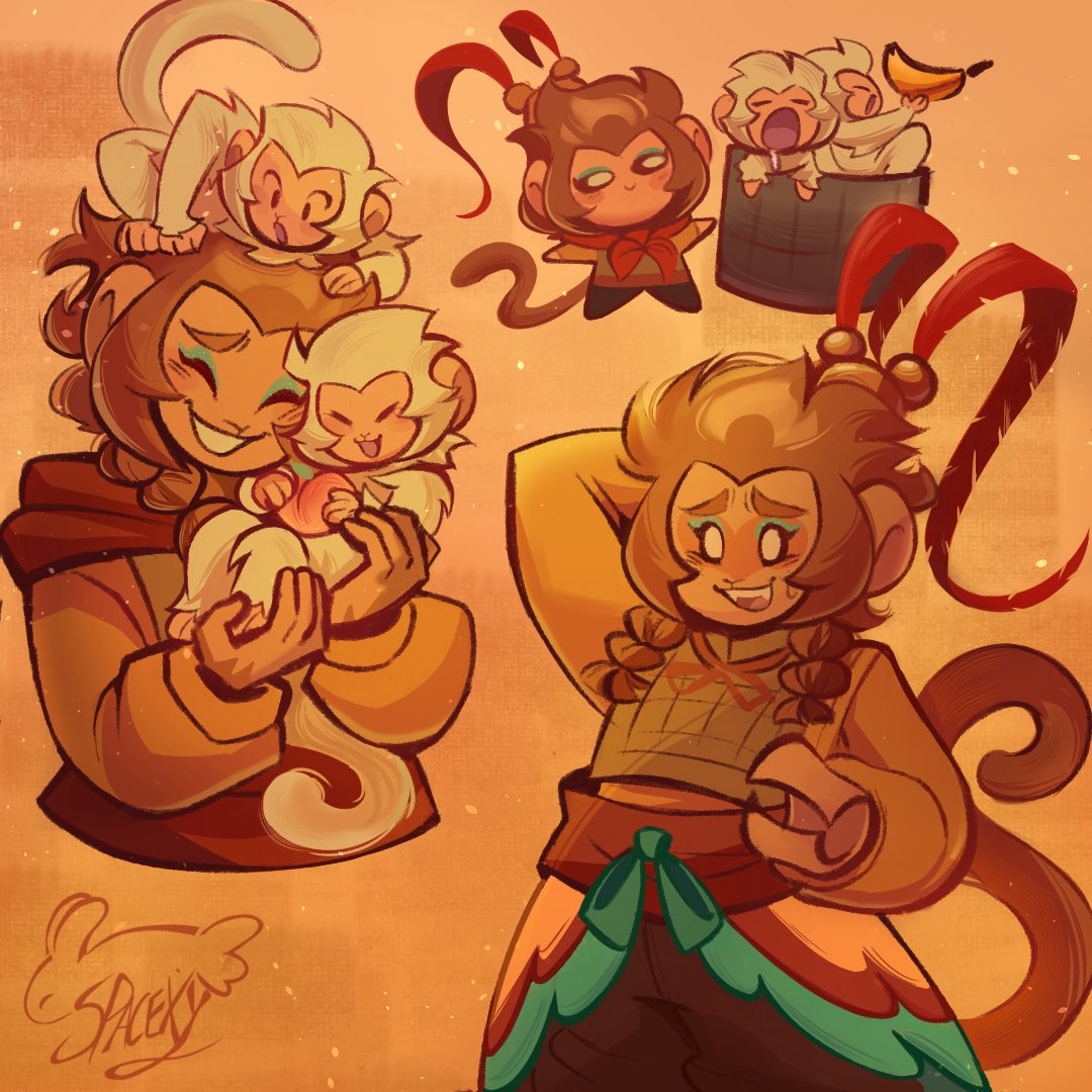 spacexyshu's tweet photo. Okay yes we are out here with the monkey king 💯‼️ I feel like creating this was the longest I’ve ever spent on a drawing but it’s okay bc I love the FFM monkies  

#LEGOMonkieKid #legomonkiekidfanart #monkeyking https://t.co/iVtmKZKpbv