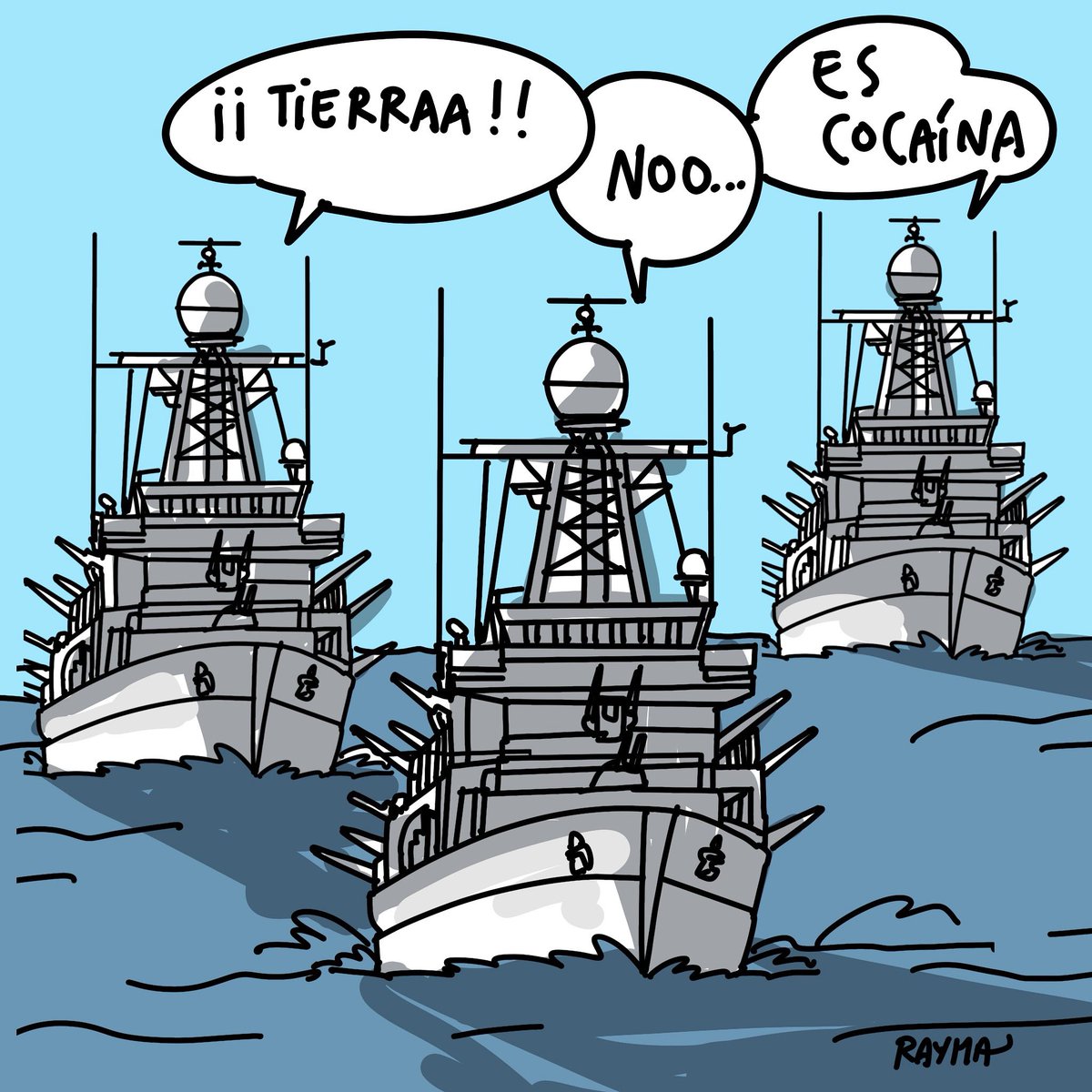raymacaricatura's tweet photo. La Pinta, la Niña y la Santa Maria ? Madre mia ... https://t.co/NNZCkfa8oP