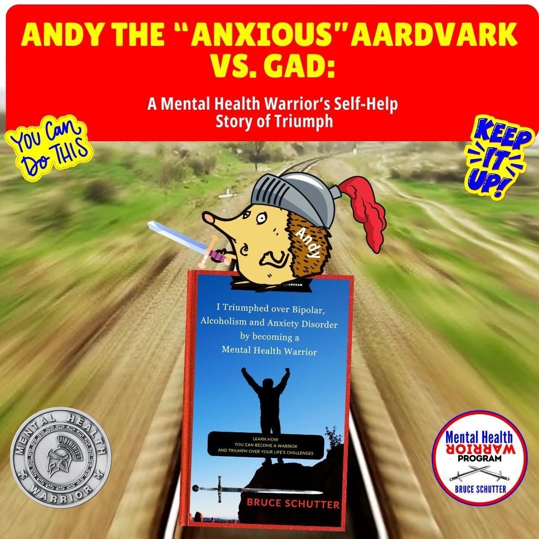 Bruce_MHW's tweet image. 💥 Mental Health Warrior Program Blog ➡️ buff.ly/qEZ7HkF 

Andy the “Anxious” Aardvark vs. GAD
.
.
#bruceschutter #mentalhealthwarrior #bipolar #alcoholism #anxiety #gad #ptsd #mentalillness #wellbeing #emotionalhealth #selfcare #suicideprevention #itsoktonotbeok