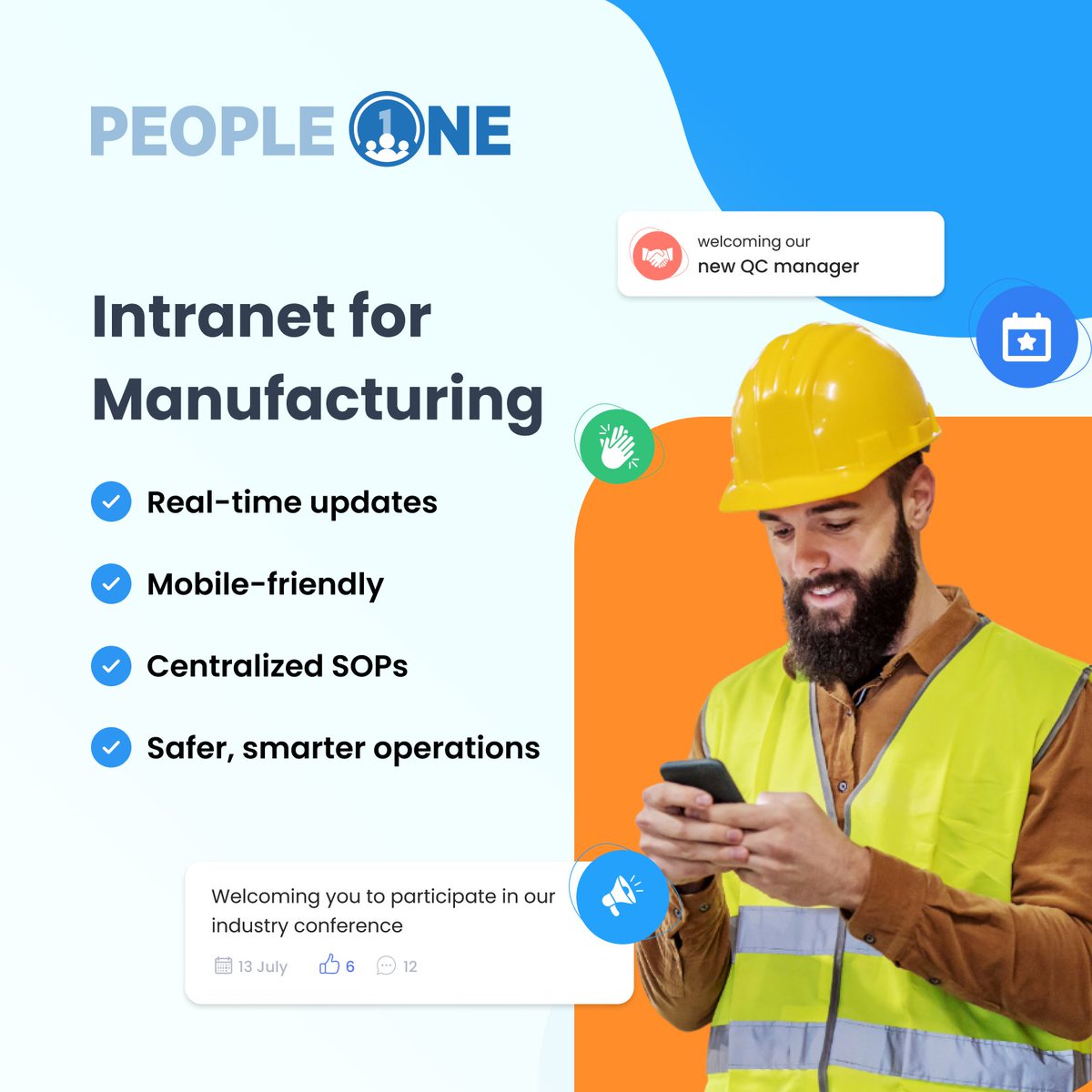 Missed memos. Disconnected teams. Outdated SOPs.

That’s what happens when your factory runs without a central communication hub.

PeopleOne is a modern intranet built for manufacturers — bridging communication gaps across plants, shifts, and teams. 

tinyurl.com/ysnk5b9z