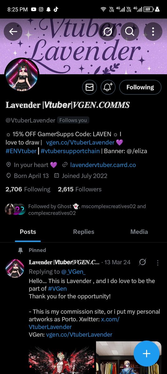 GameStreamr1992's tweet photo. Show her some love , Support her follow her she's Awesome in her Art Work @VtuberLavender https://t.co/KReqEJXeDn