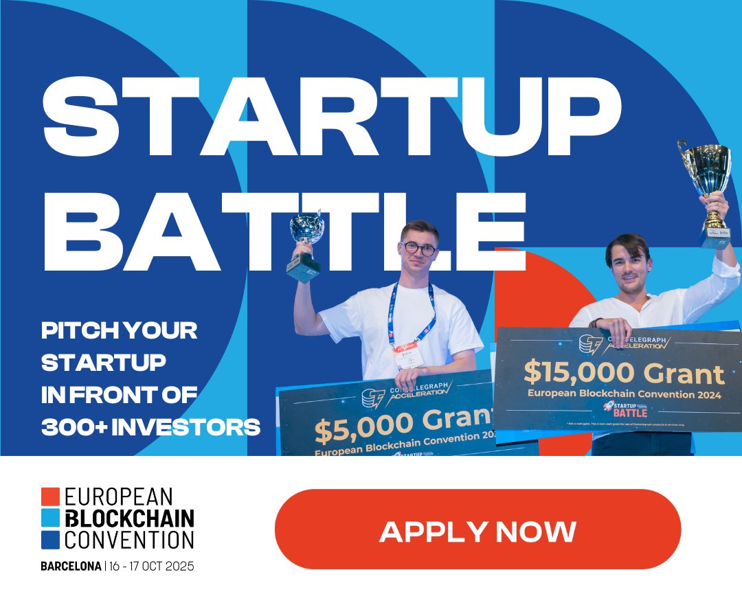 EBlockchainCon's tweet photo. Two kinds of founders today:

🚀 Those who applied to EBC Startup Battle
😬 Those who’ll wish they did
⏰ Deadline is closing fast

Apply here → https://t.co/XWjxd0FxwE

#EBC2025 #EBC11 #StartUpBattle https://t.co/jKOo5wpeV4