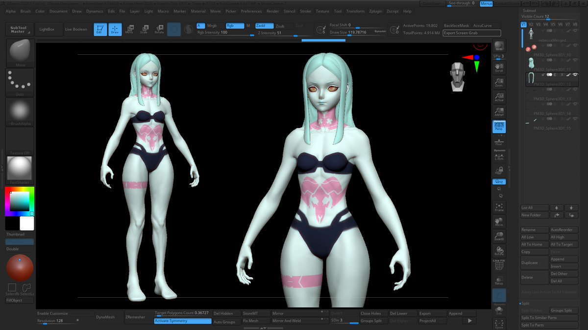 bgsmars's tweet image. i miss sculpting, so heres rebecca wip