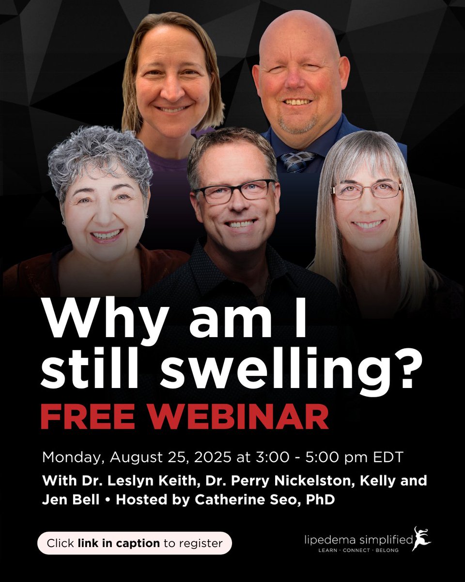 Why does swelling always come back with lipedema? Join our FREE webinar on Aug 25, 3PM EDT with top experts sharing breakthrough lymphatic care strategies. Register here: learn.lipedema-simplified.org/free-webinar 

#lymphedema #lymphatichealth #lymphaticsystem #lipedema #lipedemasimplified