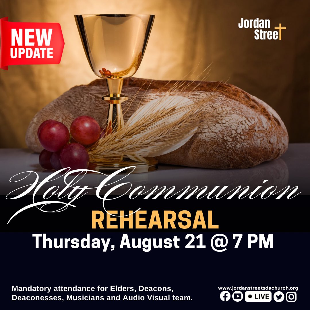 JSSDAC's tweet image. 🚨 🚨 🚨 

🥖 🍇 Please note the change in date and time for Holy Communion rehearsal! 

🥖 🍇 We apologize for the late notice and inconvenience.

#JSSDAC #HolyCommunion