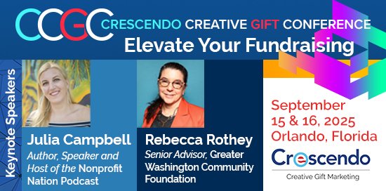 We are entering the final weeks to register for the 2025 Crescendo Creative Gift Conference. Be sure to register today and join us on September 15 &amp; 16 in Orlando, Florida. Register today at CCGC2025.com
#crescendointeractive.com #plannedgiving