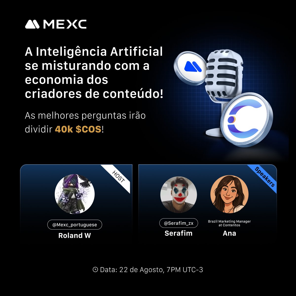 🎙️ AMA ESPECIAL DE SEXTA COM <a href="/contentosio/">Contentos</a> 🎙️

Participe do nosso AMA e vamos debater sobre como a IA se conecta à economia dos criadores de conteúdo!

Participe!
👉 x.com/i/spaces/1BdxY…

Vai rolar 40k de $COS em recompensas pras melhores perguntas!

Para participar da