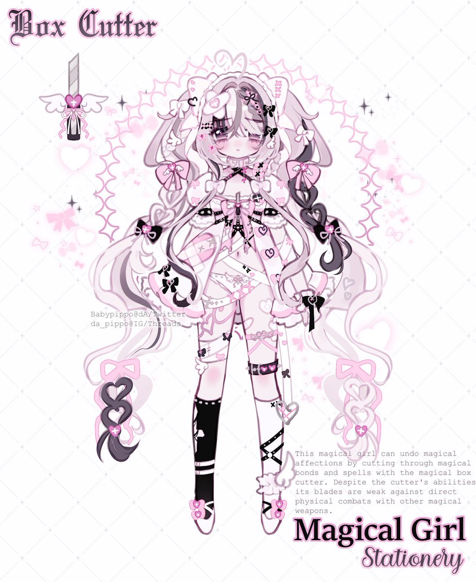 Magical Girl: Box Cutter 🔪💗 🩹 

Character design 💖 info 👇