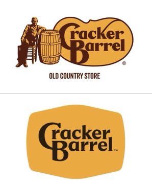 reevlsocial's tweet photo. Not everything is politics. Cracker Barrel updated their logo and now there’s backlash because everybody thinks it’s politics. I’ve seen no sign that this is a political move. In fact, they’ve taken overly complex logo and simplified it. That’s branding 101.

 #crackerbarrell https://t.co/PE8w5hsD0X