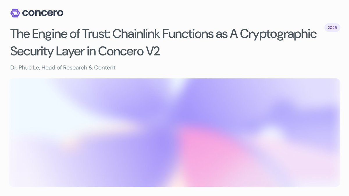Concero V2 strategically employs <a href="/chainlink/">Chainlink</a>  Functions for trustless cross-chain messaging.

Its decentralised network cryptographically verifies transactions, enabling fast, secure, and tamper-proof communication without single points of failure.

Learn more here: