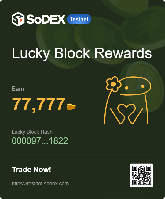 TrieuKhem's tweet photo. I’ve won the Lucky Block! Come and get yours!

Trade and earn on SoDEX Now:
https://t.co/1vz9gkbAtI https://t.co/1PeCZgTGv4