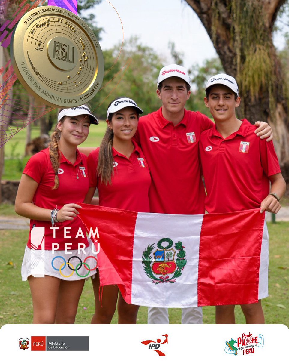 ¡Orgullo nacional! ORO PARA PERÚ EN GOLF 🏌️‍♂️⛳️🥇🇵🇪

¡Histórico y emocionante! Nuestro equipo mixto de golf nos llena de orgullo al lograr la medalla de oro en los Juegos Panamericanos Junior Asunción 2025.